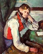 Boy in a Red Waistcoat Paul Cezanne